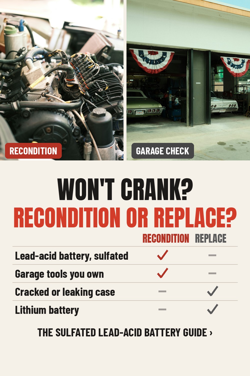 Won't Crank? Recondition Or Replace?